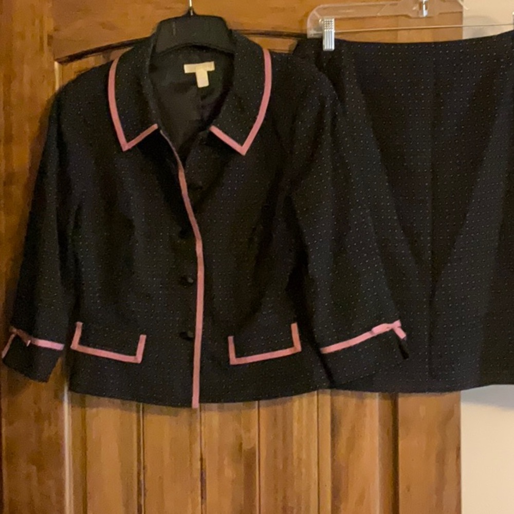 Chanel Black Jacket with Pink Trim